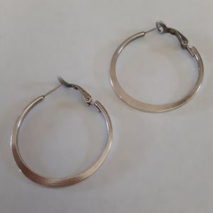 Vintage silver hoops